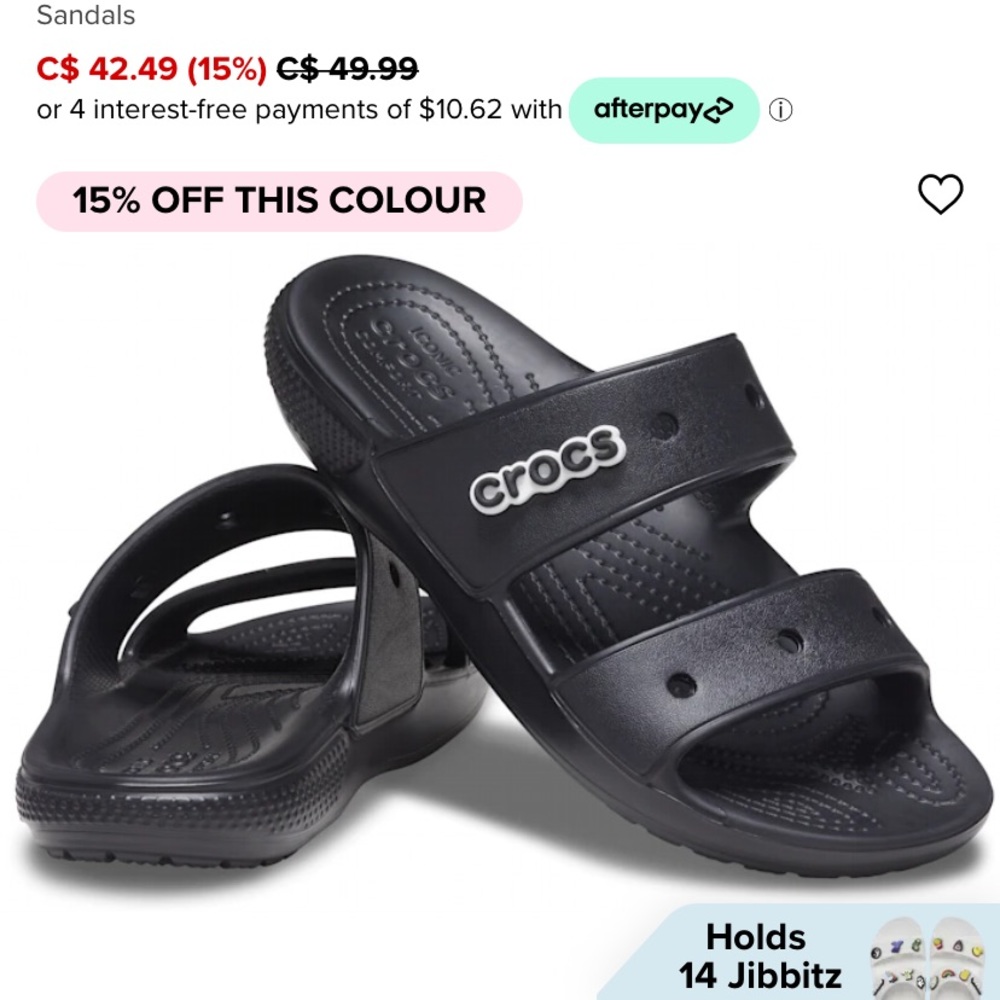 Mens croc slides brad new with tags size 11